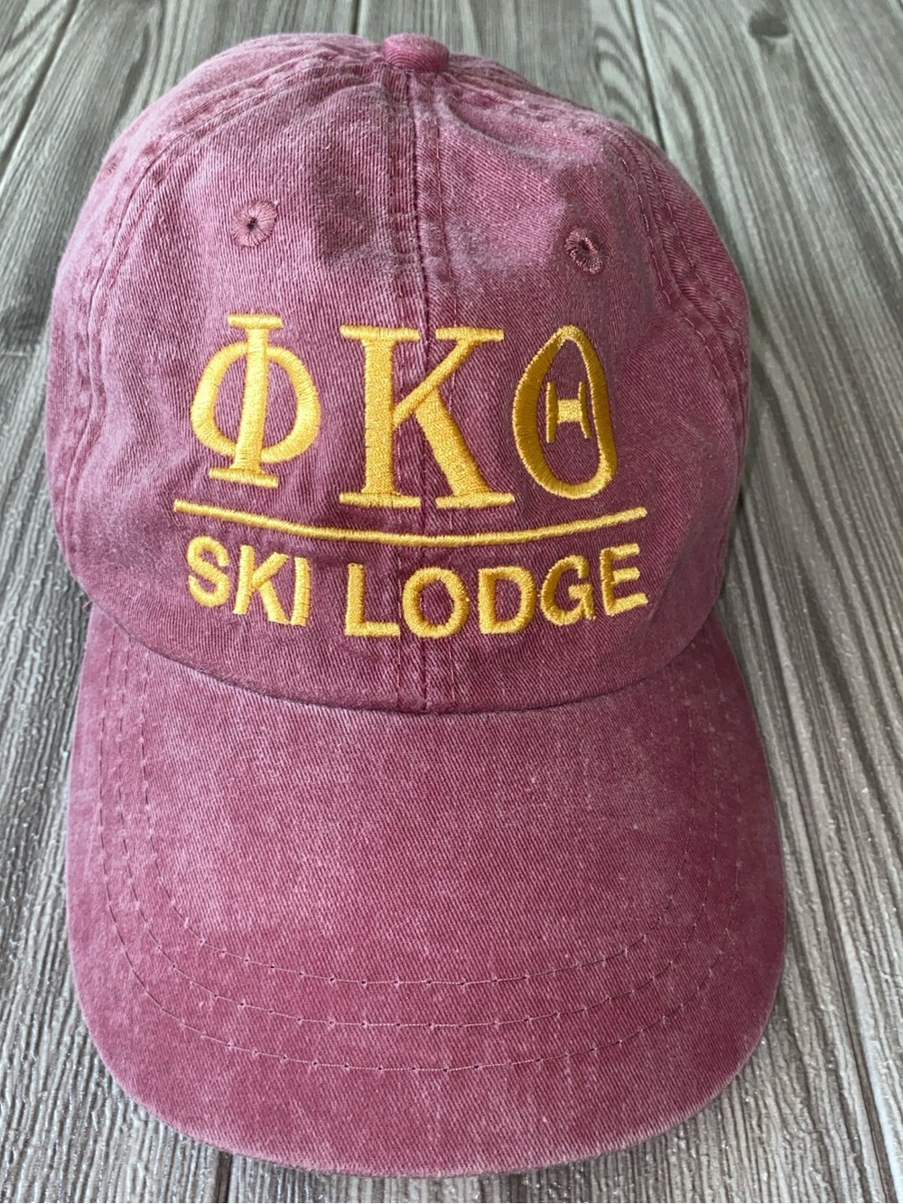 Adams Dusty Rose Cap with Gold Accents